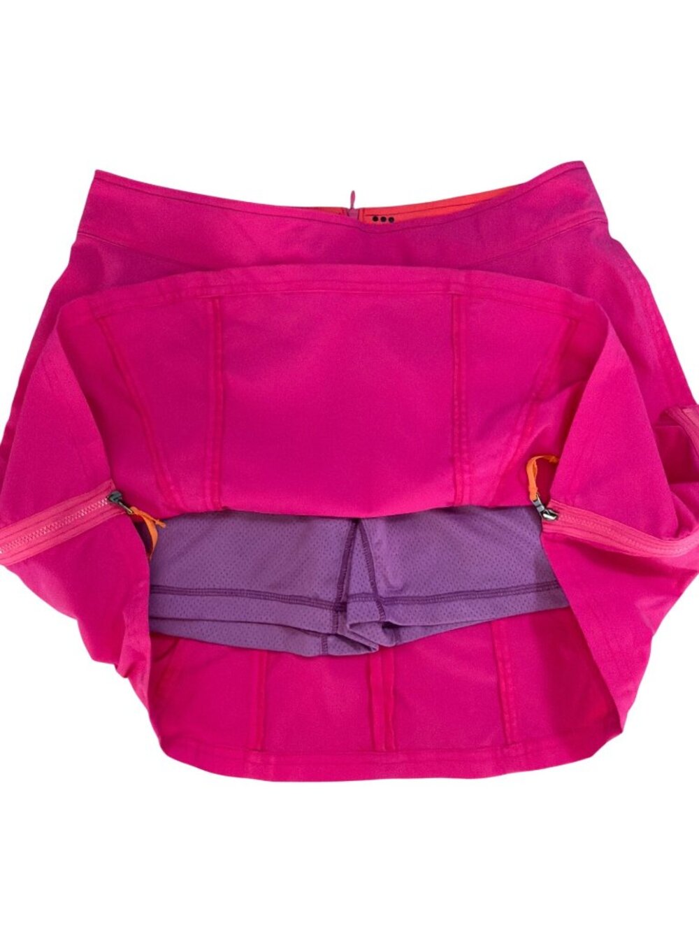 NWOT Title Nine Trail Mix Pink Athletic Travel Side Zip Cargo Skort Skirt 10 - Picture 7 of 13